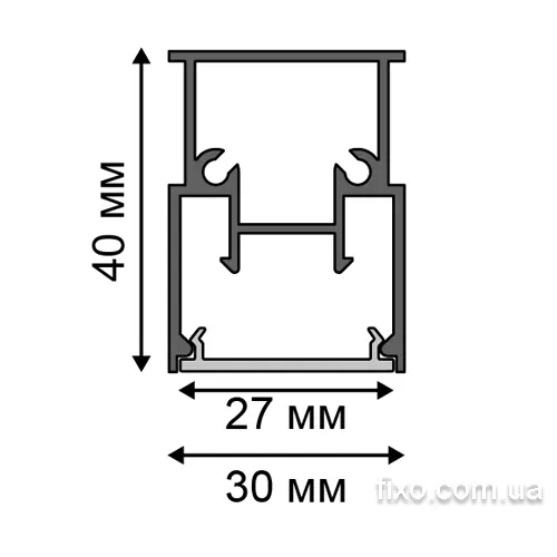схема і розміри світлової лінії FN27